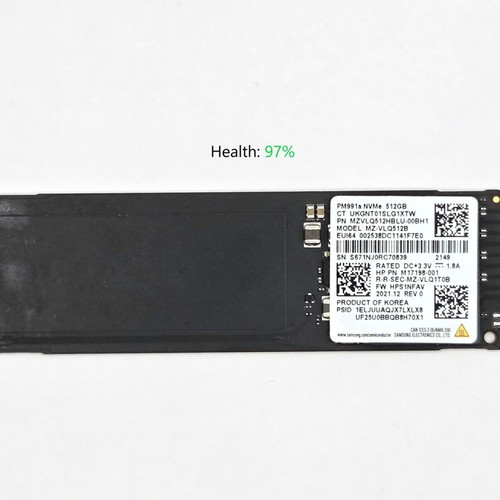 Samsung 512GB NVMe SSD M.2 2280 PCIe Gen3 PM991a σαν καινούργιο