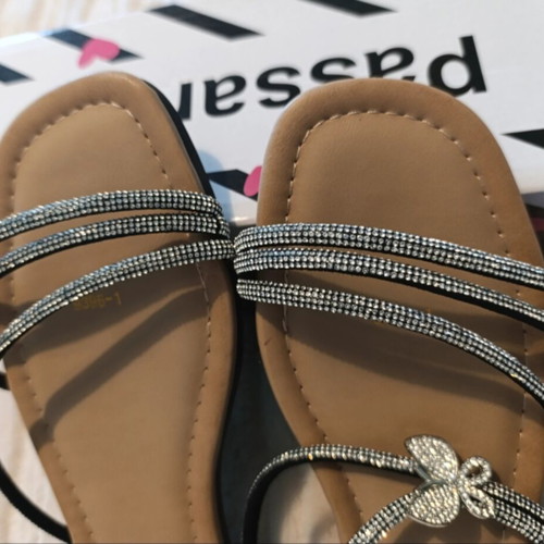 Passarella flat sandals with rhinestones size 40 new