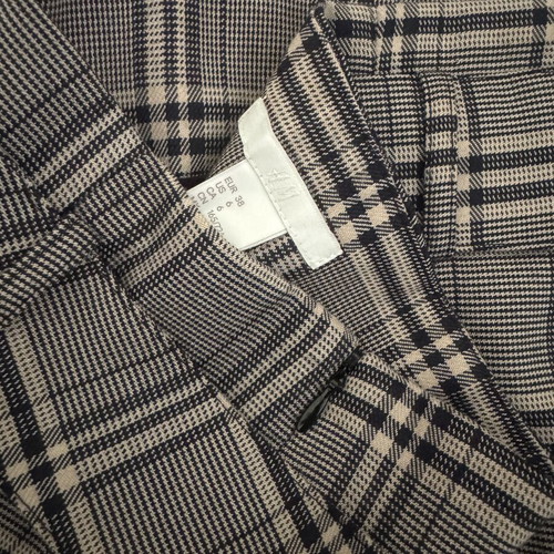 H&M checked pencil skirt like new, gray and beige