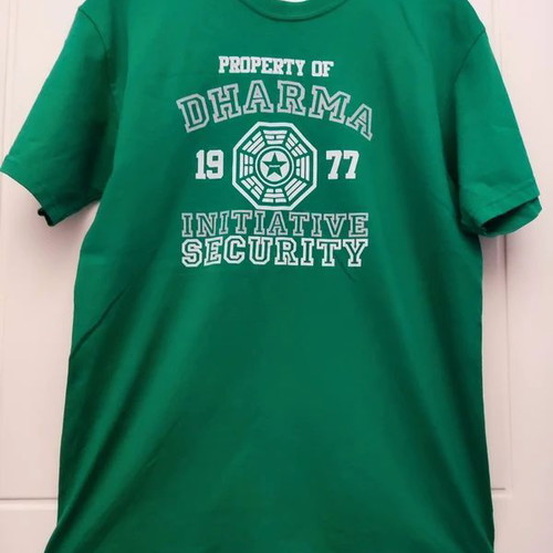 Green men's T-shirt from Lost TV series like new, size M