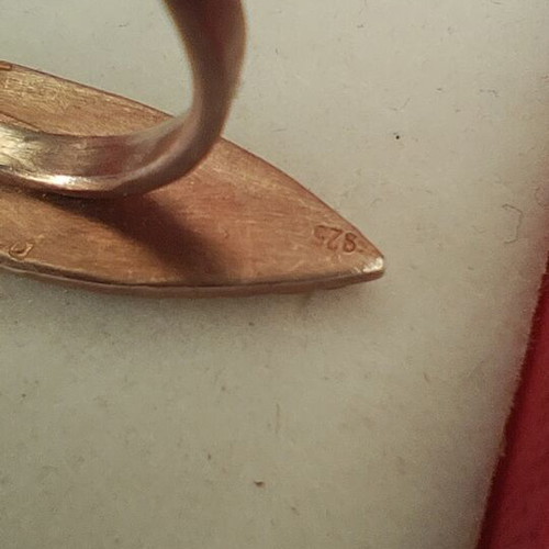 Silver ring 925 gold plated by Paul Sarz sentimental used