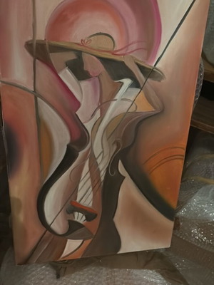 Painting new with musical instrument, dimensions 35x55