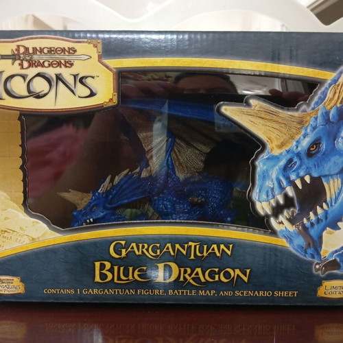 Douneon and dragon Gargantuan Blue Dragon miniature new collectible