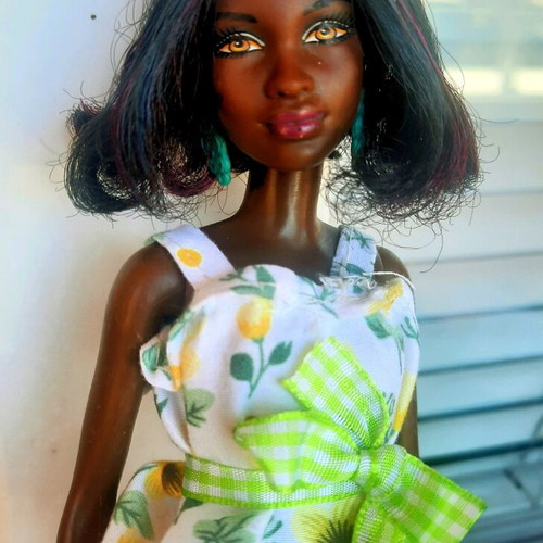 Barbie Fashionistas Doll #25 Blue Brocade used