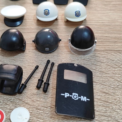 Playmobil Police Hats and Accessories used, set