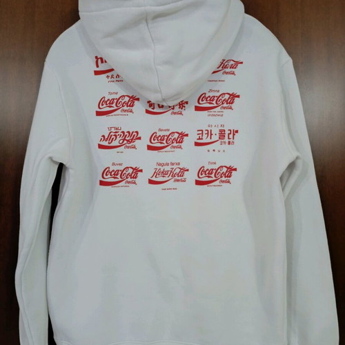 H&M women's sweatshirt with Coca Cola logo size small like new, white