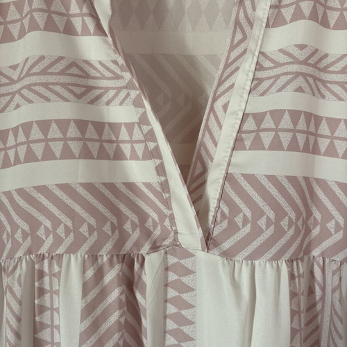 Boho dress white-pink like new, one size M-L