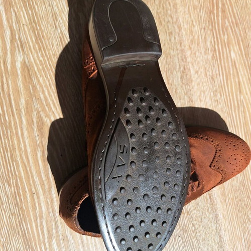 Men's leather suede shoes used, brown, size 46