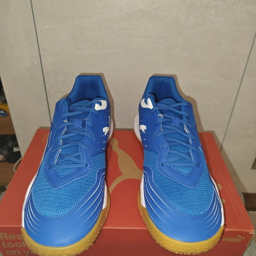 Puma Solarflash III athletic shoes new, blue with white details