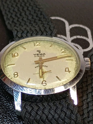 YEMA vintage ρολόι χειρός μεταχειρισμένο, κουρδιστό, ανδρικό