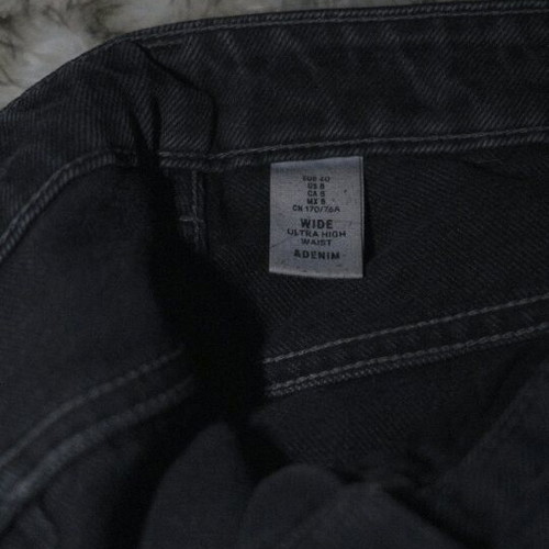 Zara jeans used, grey, size L/40, patched