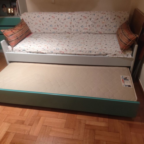 Large bookshelf composition with double sofa bed, like new