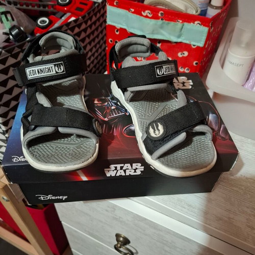 Disney Star Wars sandals like new, size 27, black and gray