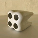 Tooth-shaped toothbrush holder unused