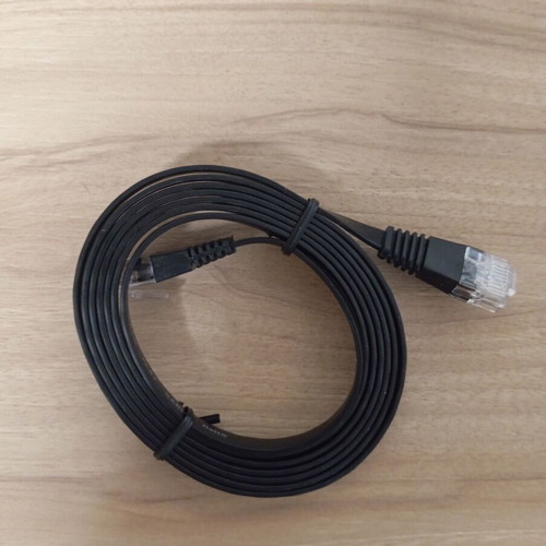 RoHS Flat CAT.6 Network Cable 1.5m Black like new