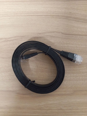 RoHS Flat CAT.6 Network Cable 1.5m Black like new
