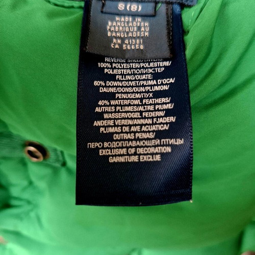 Ralph Lauren down reversible vest size 8 like new, blue and green