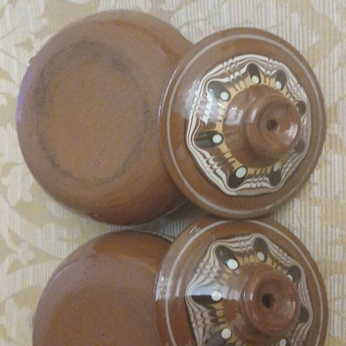 Clay Individual Giouvetsakia / Casseroles with Lid, set of 2