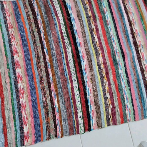 Cotton traditional woven rug new 350x90 cm