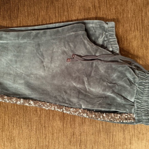 SugarFree velour tracksuit like new, green and gold, XS