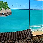  2 πίνακες ζωγραφικής " Μαλδίβες "