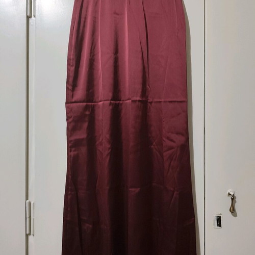 Satin burgundy slip skirt size XS new