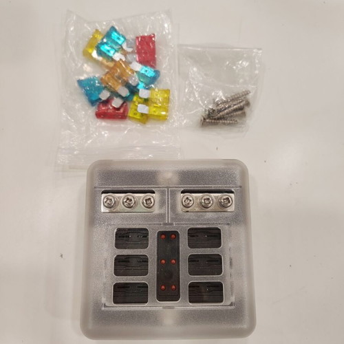 12V 6-κυκλωματική θήκη ασφάλειας με LED ένδειξη νέα