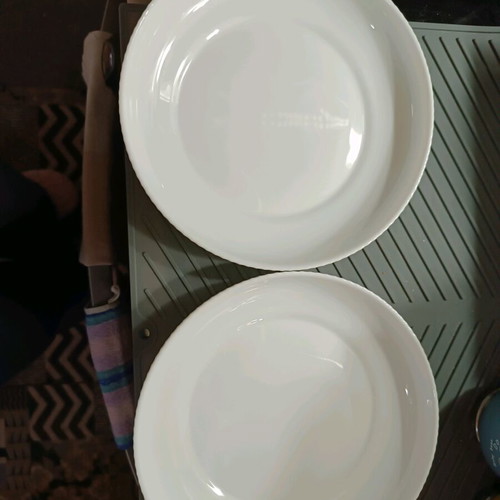 White porcelain bowls new, 25 cm, Ionic series by Vicko