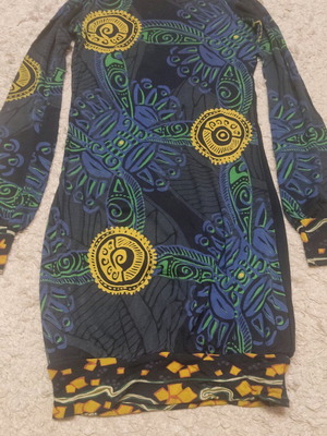 Custo Barcelona dress like new, blue multicolor, size S