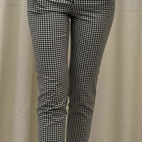 ZARA summer black and white checkered pants like new, size S