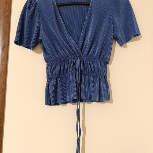Pink Woman blouse blue, like new, size XS