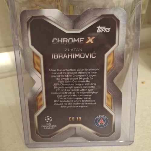 Zlatan Ibrahimovic Topps Chrome X Exclusive card