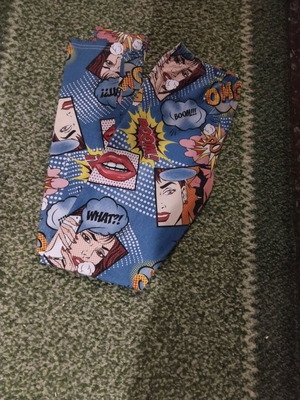 Leggings with pattern like new, size small, blue