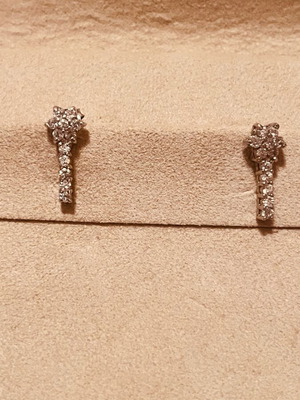 Silver 925 earrings with zirconia new
