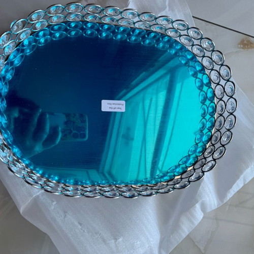 Mirror tray with stones new