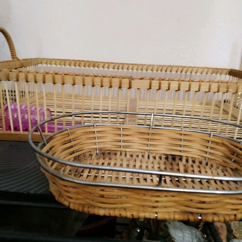 Decorative pots and tray new, set of 5 pieces
