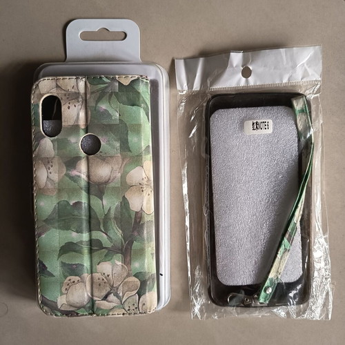 Book-style case and silicone case for Xiaomi Redmi Note 6 Pro new