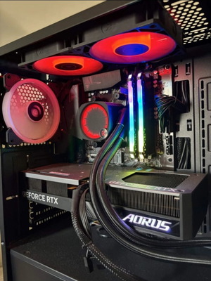 Gaming PC with RTX 4060, Ryzen 7 5700X, 16GB RAM, 1TB SSD, water cooling