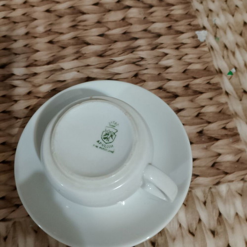 Porcelain coffee cup and saucer café style new