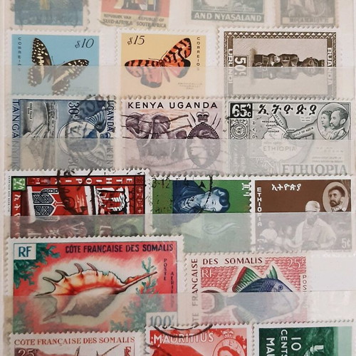 Stamps used from around the world, pack of 12 pages