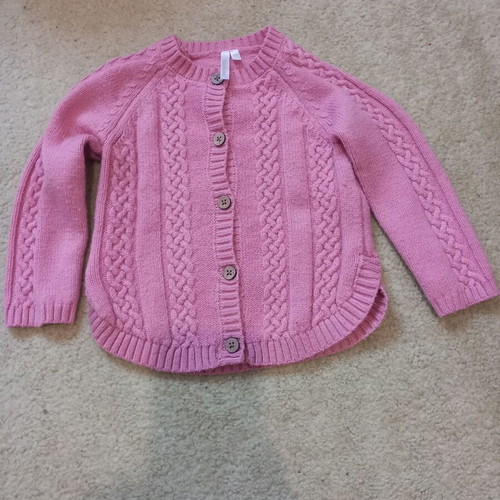 Baby cardigan pink 12 months 74cm Orchestra like new