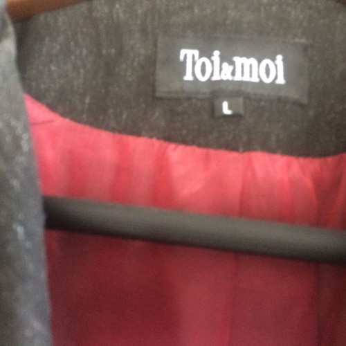 Toi Moi women's denim coat used, size Large, black