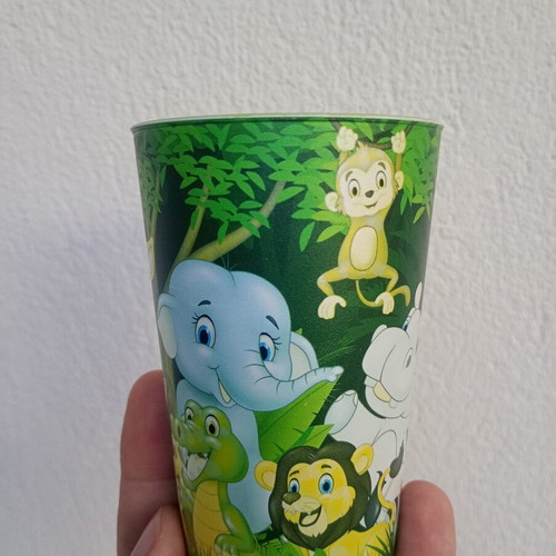 Children's cup used, hard plastic