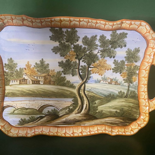 Castillo Italian porcelain serving tray hand painted like new