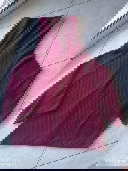 Γυναικεία μπλούζα πουλόβερ 3/4 Pink woman