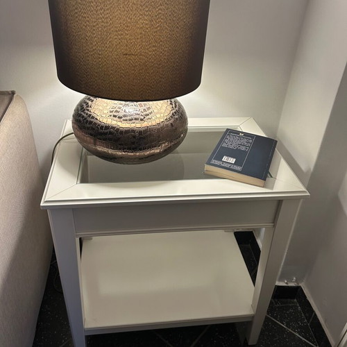 IKEA side table with glass top