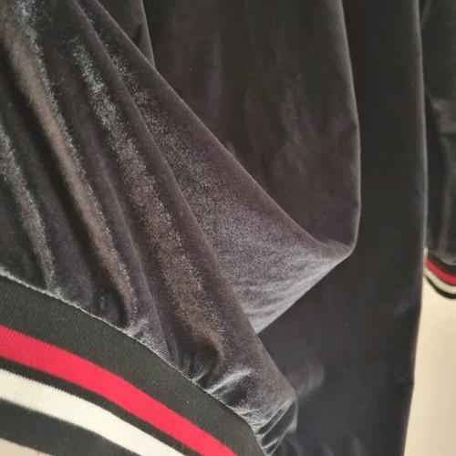 Velvet blouse dress like new with sporty details, size XL