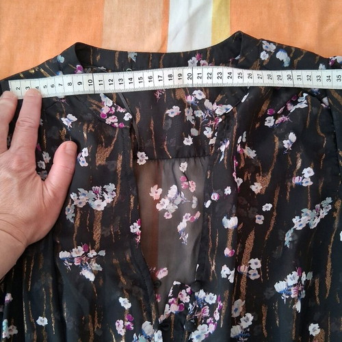 Ovs dress new long black floral polyester