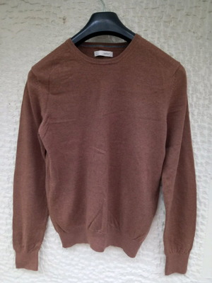 Celio men's sweater Small brown with elbow patches like new