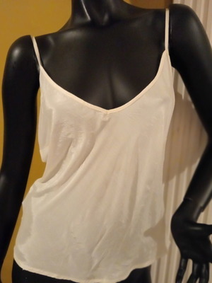 Laura Ashley sleeveless blouse with adjustable straps, new, cream